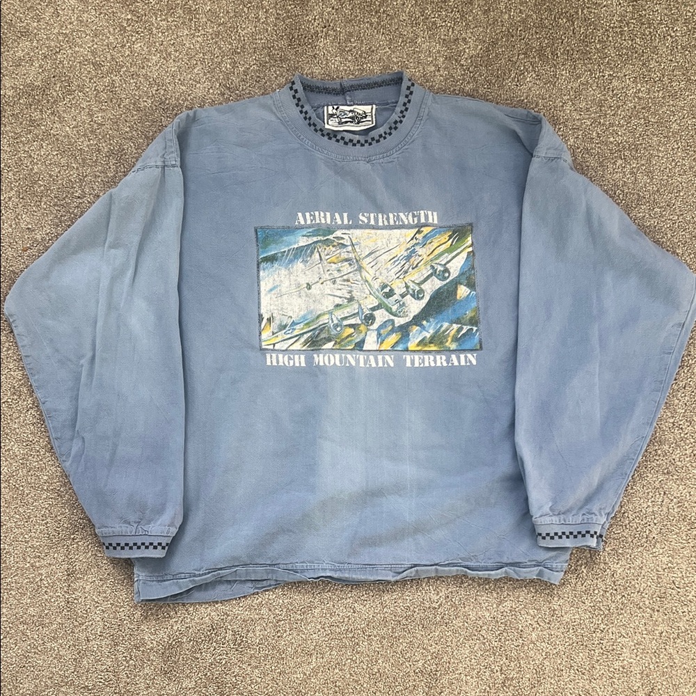 Blue Graphic Sweatshirt